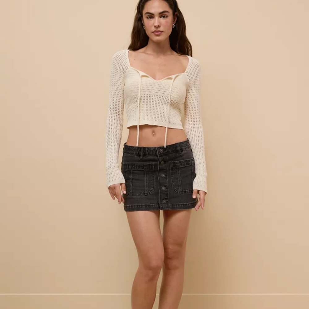Crochet Keyhole Sweater Top